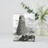 De toren van Babel, 1679 Briefkaart (Staand voorkant)