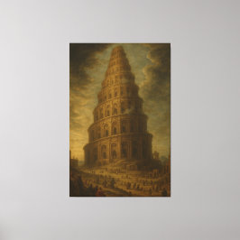 De toren van Babel Canvas Afdruk