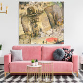 De toren van Babel Canvas Afdruk (Insitu (Woonkamer))