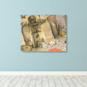 De toren van Babel Canvas Afdruk (Insitu (Houten vloer))