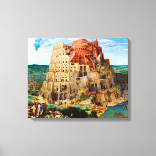 De toren van Babel Pieter Bruegel de Oudere kunst Canvas Afdruk