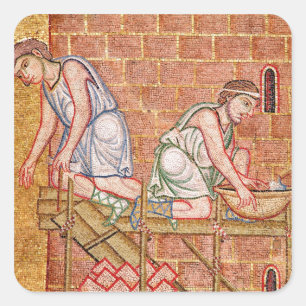 De toren van Babel uit het Atrium Vierkante Sticker