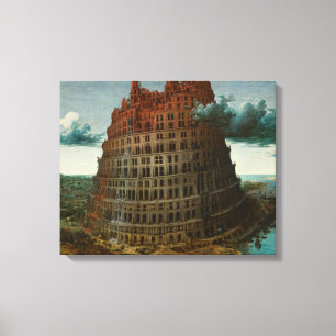 De toren van Babel (van Pieter Bruegel de Ouderen) Canvas Afdruk
