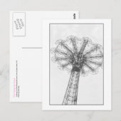 De Toren van de Sprong van het valscherm (het Briefkaart (Voorkant / Achterkant)