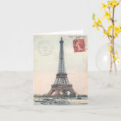 De Toren van Eiffel Kaart (Gele Bloem)