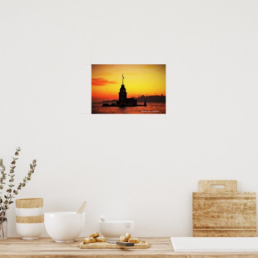 De toren van Istanbul Turkije Poster (Keuken)