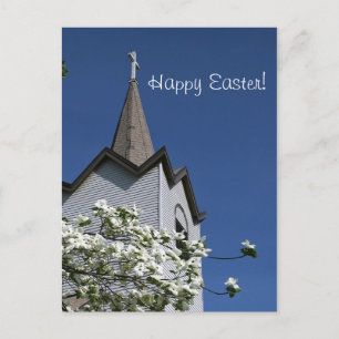 De Torenspits van de kerk en het Briefkaart van de