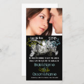 De Tortelduifjes sparen de Datum Uw Foto Save The Date (Voorkant / Achterkant)