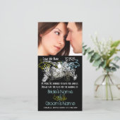 De Tortelduifjes sparen de Datum Uw Foto Save The Date (Staand voorkant)