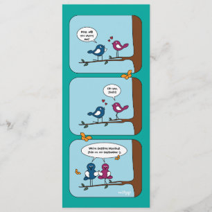 De Tortelduifjes van de Strip van de strip sparen  Kaart