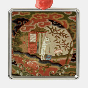 De Tortoise en de Hare, Edo-periode Metalen Ornament