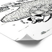 De Tortoise en de Hare, Pug Version Poster (Hoek)