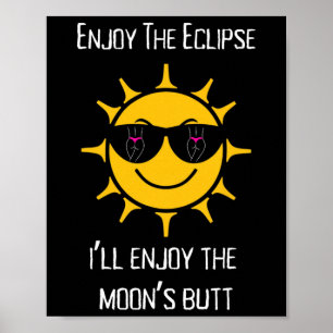 De totale zonsverduistering zal ik genieten van de poster