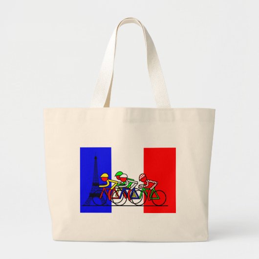 De Tour Arrives in Parijs Grote Tote Bag (Voorkant)