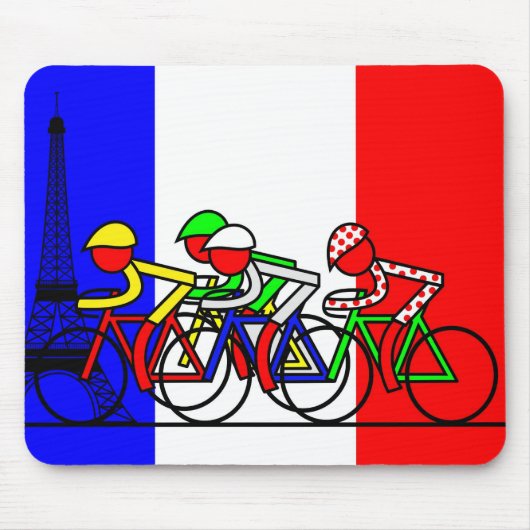 De Tour Arrives in Parijs Muismat (Voorkant)