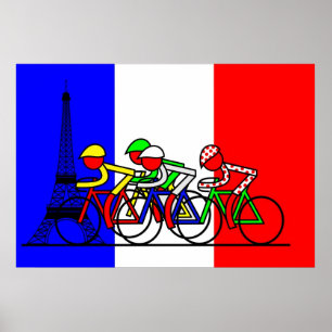 De Tour Arrives in Parijs Poster