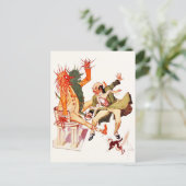 De tovenaar in Oz snijdt de Sorcerer in twee! Briefkaart (Staand voorkant)