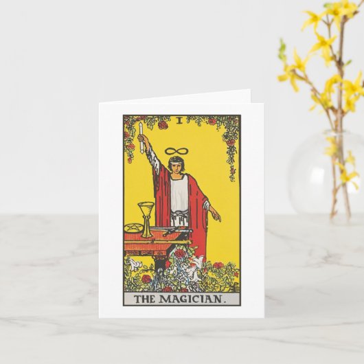 De tovenaar tarot kaart - Rider Waite Smith tarot (Gele Bloem)