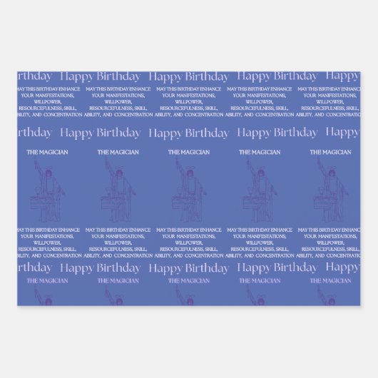 "De tovenaar" Tarot me verjaardag Inpakpapier Vel (Voorkant)
