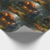 De tovenaar van het Shell fantasie mat inpakpapier (Hoek)
