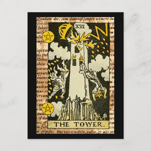 De tower Tarot Briefkaart (Voorkant)