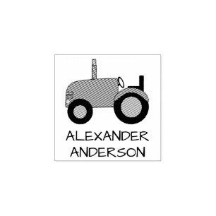 De tractor personaliseert 	rubberstempel