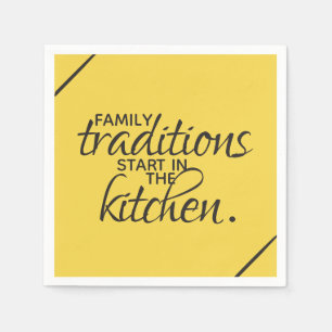 De Tradities van de familie beginnen in de Keuken Servet