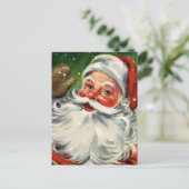 De "traditionele Kerstman van Kerstmis " Feestdagenkaart (Staand voorkant)