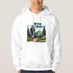 De Trail roept Man Wandelpad Hoodie