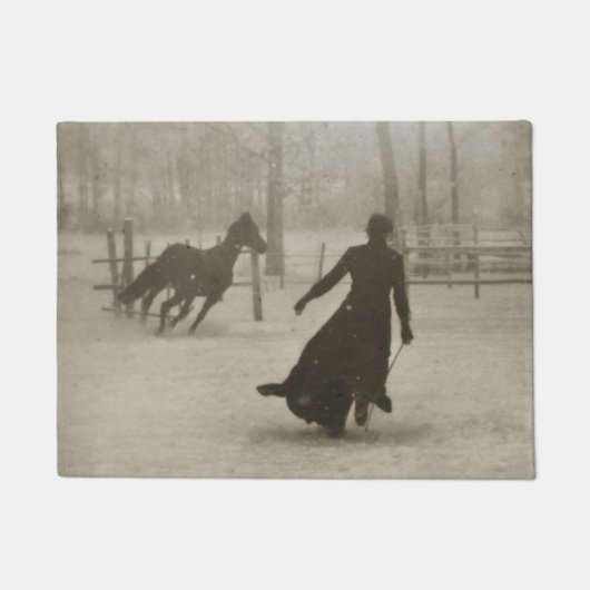 De trainer voor paarden door Felix Thiollier 1899 Deurmat (Voorkant)