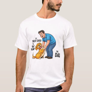 De traktatie gever van de buik rubber de vader t-shirt