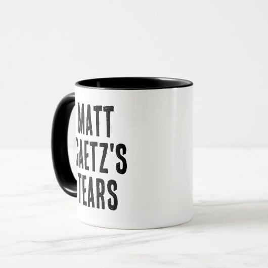 De tranen van Matt Gaetz Mok (Voorkant links)
