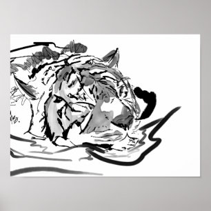 De Tranquil Tiger Poster