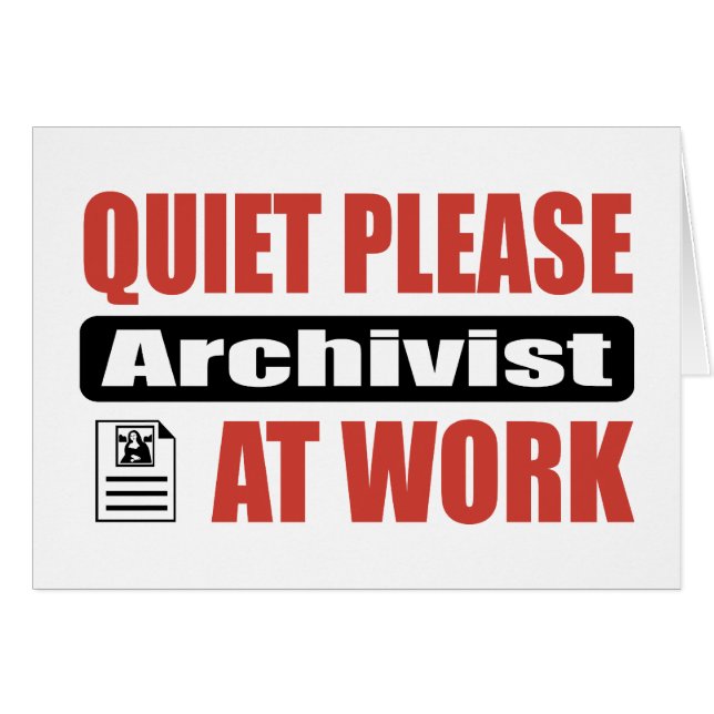 De tranquillité archiviste svp au travail (Devant horizontal)