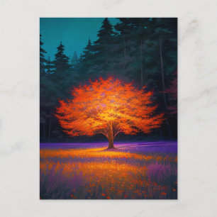 De Transcendente Glow van de Gouden Boom Briefkaart