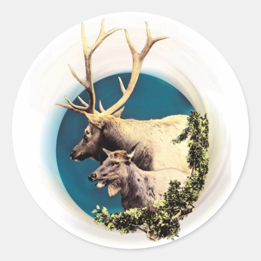 De trap en het hart ronde sticker (Voorkant)