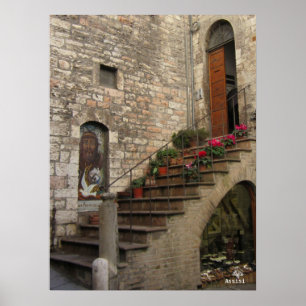 De trap naar Assisi Poster