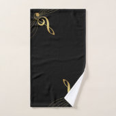 De Treble Clef: Gold Music Bad Handdoek (Handdoek)