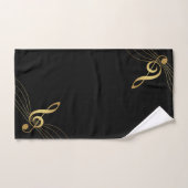 De Treble Clef: Gold Music Bad Handdoek (Handdoek)