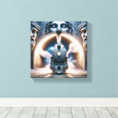 "De trein" canvas (Insitu (Houten vloer))