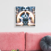 "De trein" canvas Afdruk (Insitu (Woonkamer))