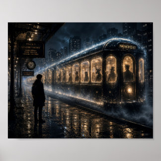 De Trein Die Alleen Verschijnt voor de Eenzamen Poster