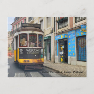 De trein in Lissabon Briefkaart