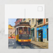 De trein in Lissabon Briefkaart (Voorkant / Achterkant)