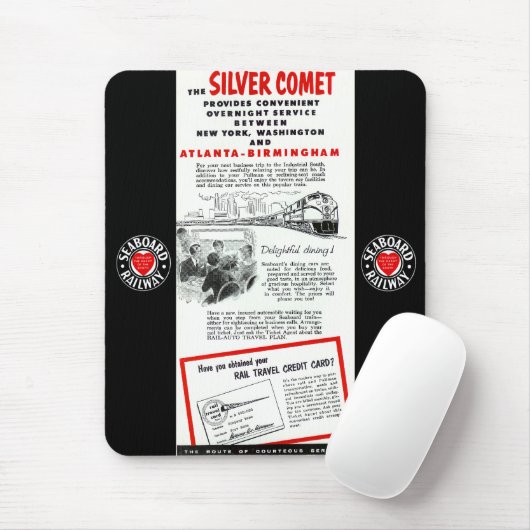 De trein met de zegelringweg Silver Comet Train Muismat (Met muis)
