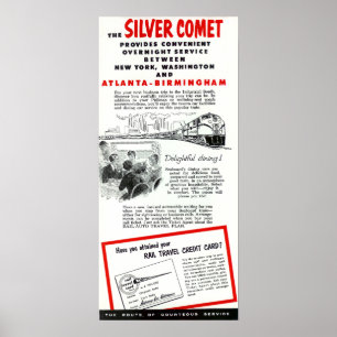 De trein met de zegelringweg Silver Comet Train Poster