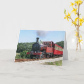 De trein van de stoom in Castletown het Eiland Man Kaart (Gele Bloem)