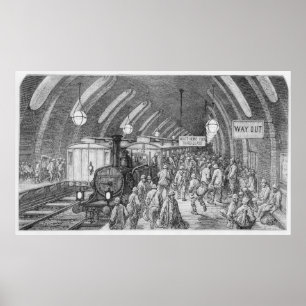 De trein van de werknemers poster