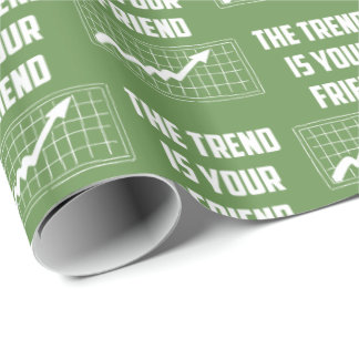 De trend is uw vriend aandelenhandelaars cadeaupapier