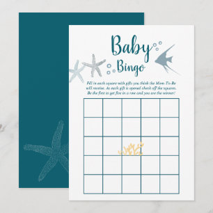 De trend van de kleur onder het Baby shower Bingo  Kaart